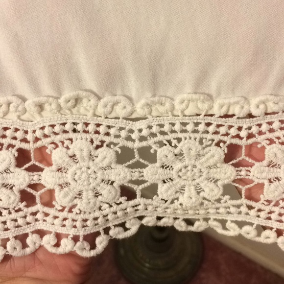 Cream Strapless Forever 21 Dress w/ Lace Trim - Picture 3 of 4